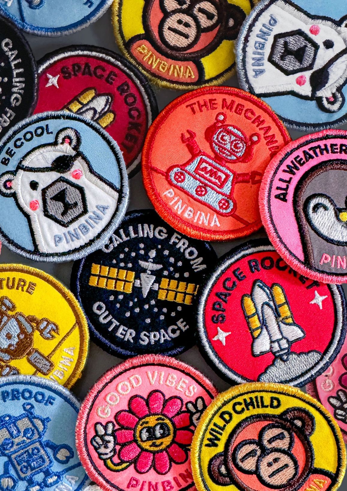 "Custom embroidered patches with merrowed edge"