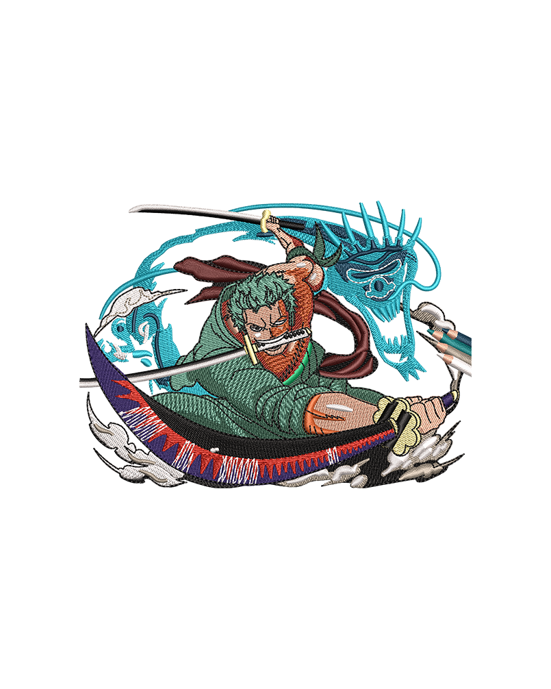 5 Inch Anime Ninja Warrior Embroidery Design