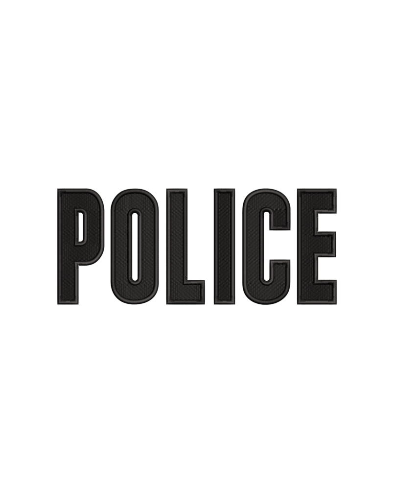 10 Inch Police Embroidery Design Text