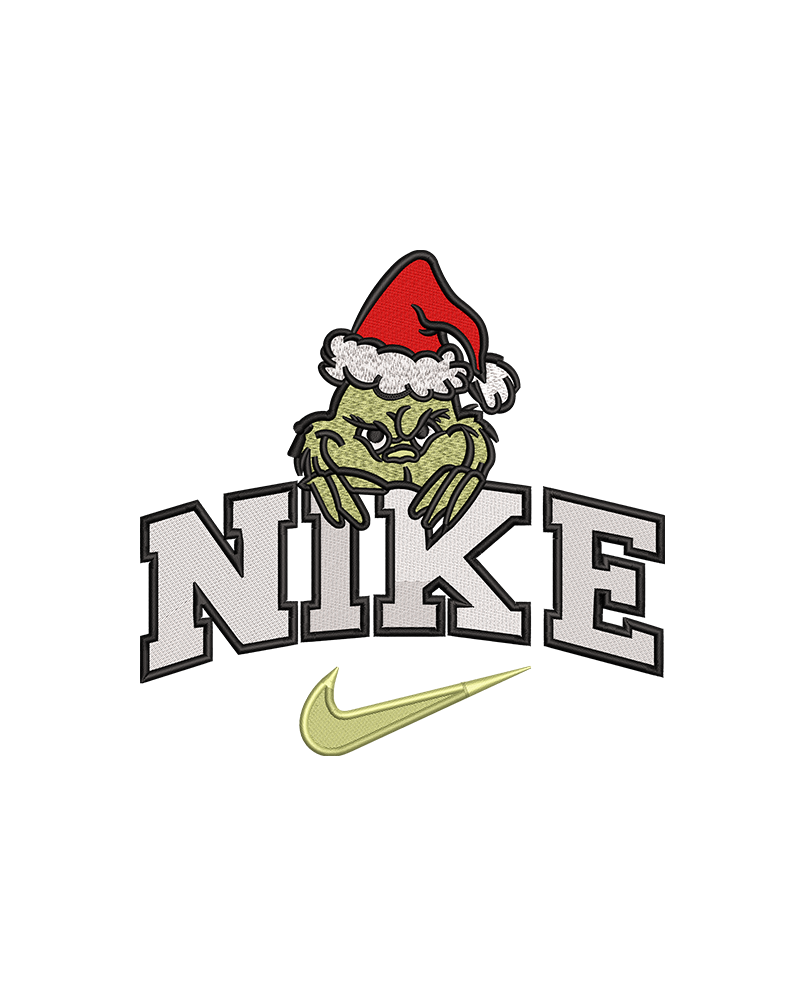 Christmas holiday logo design with festive Santa hat and colorful swoosh